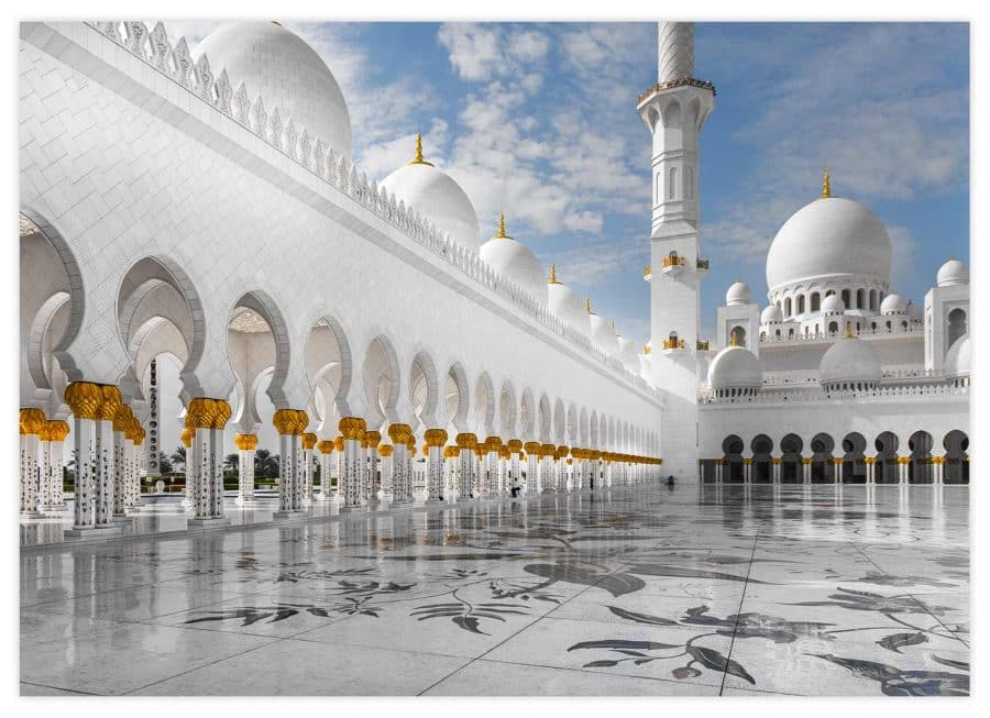 Abu Dhabi Moschee Poster Querformat