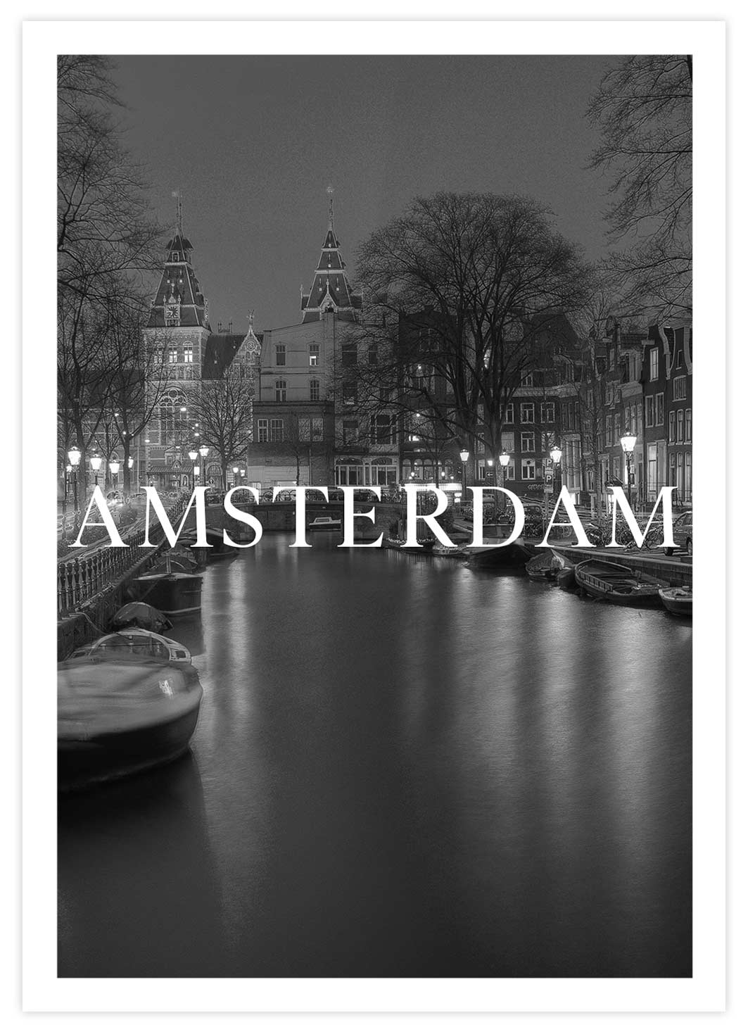 Black&White Amsterdam Poster