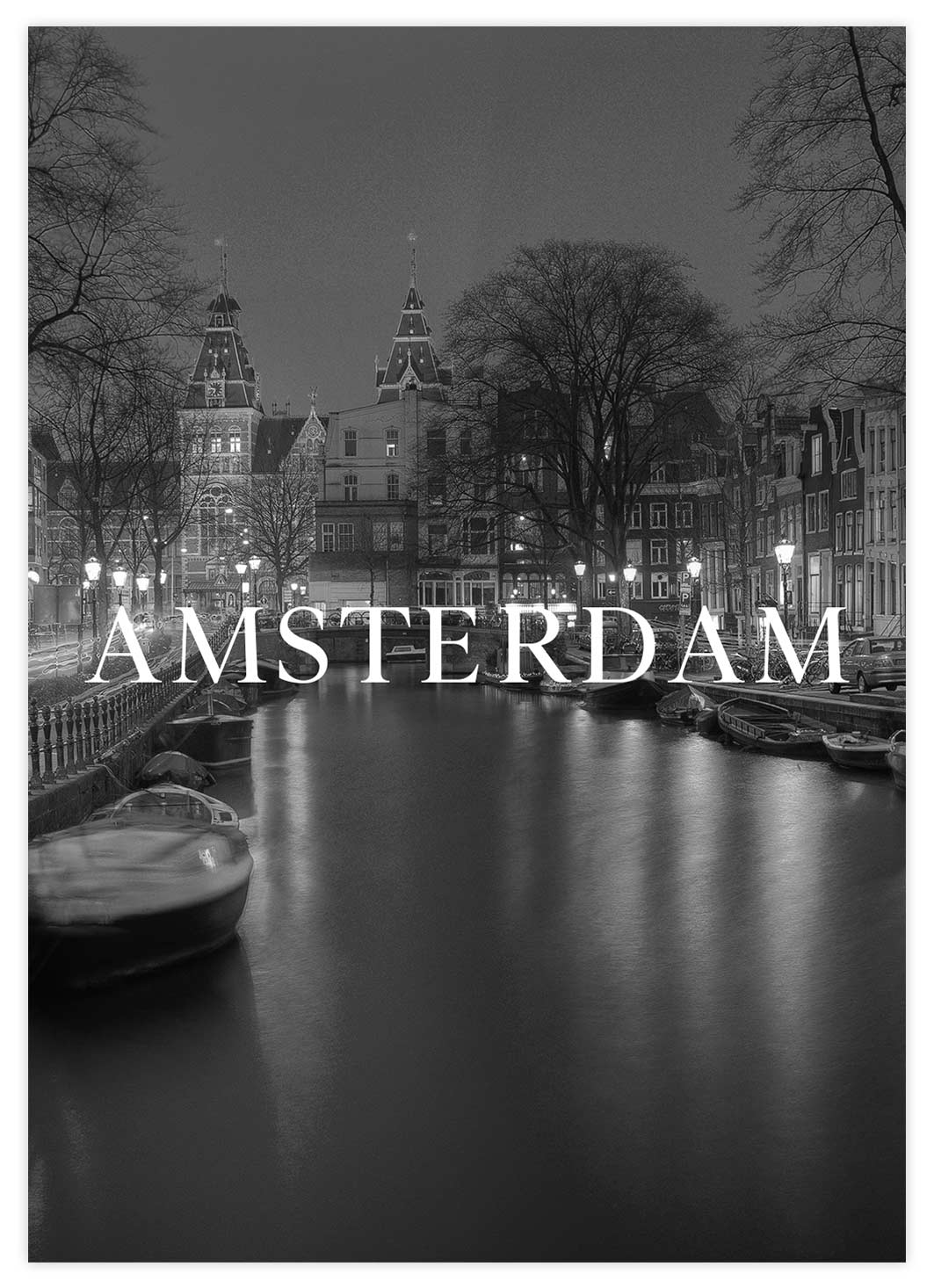 Black&White Amsterdam Poster