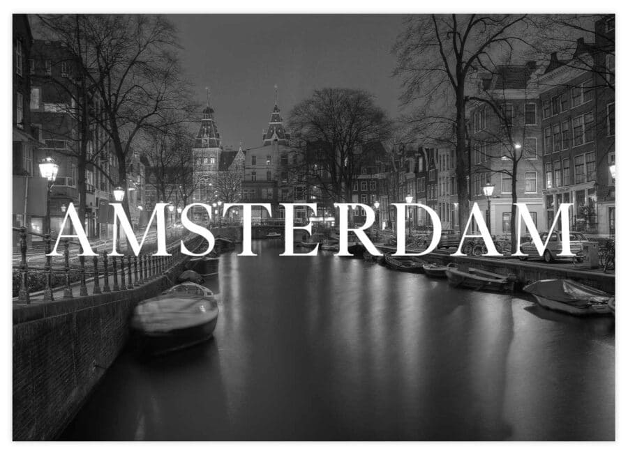 Black&White Amsterdam Poster
