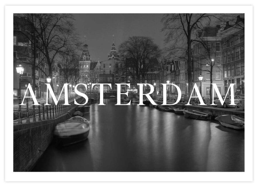 Black&White Amsterdam Poster