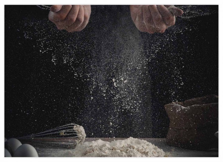 Backen mit Mehl Poster Querformat