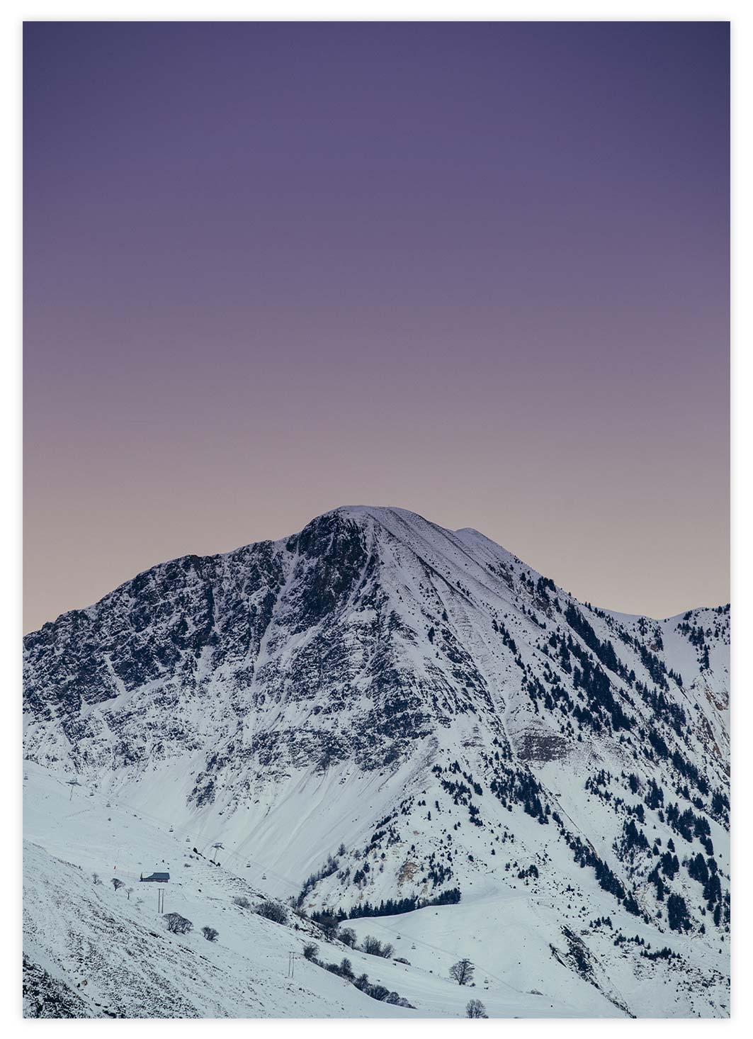 Berg im Sonnenuntergang Poster