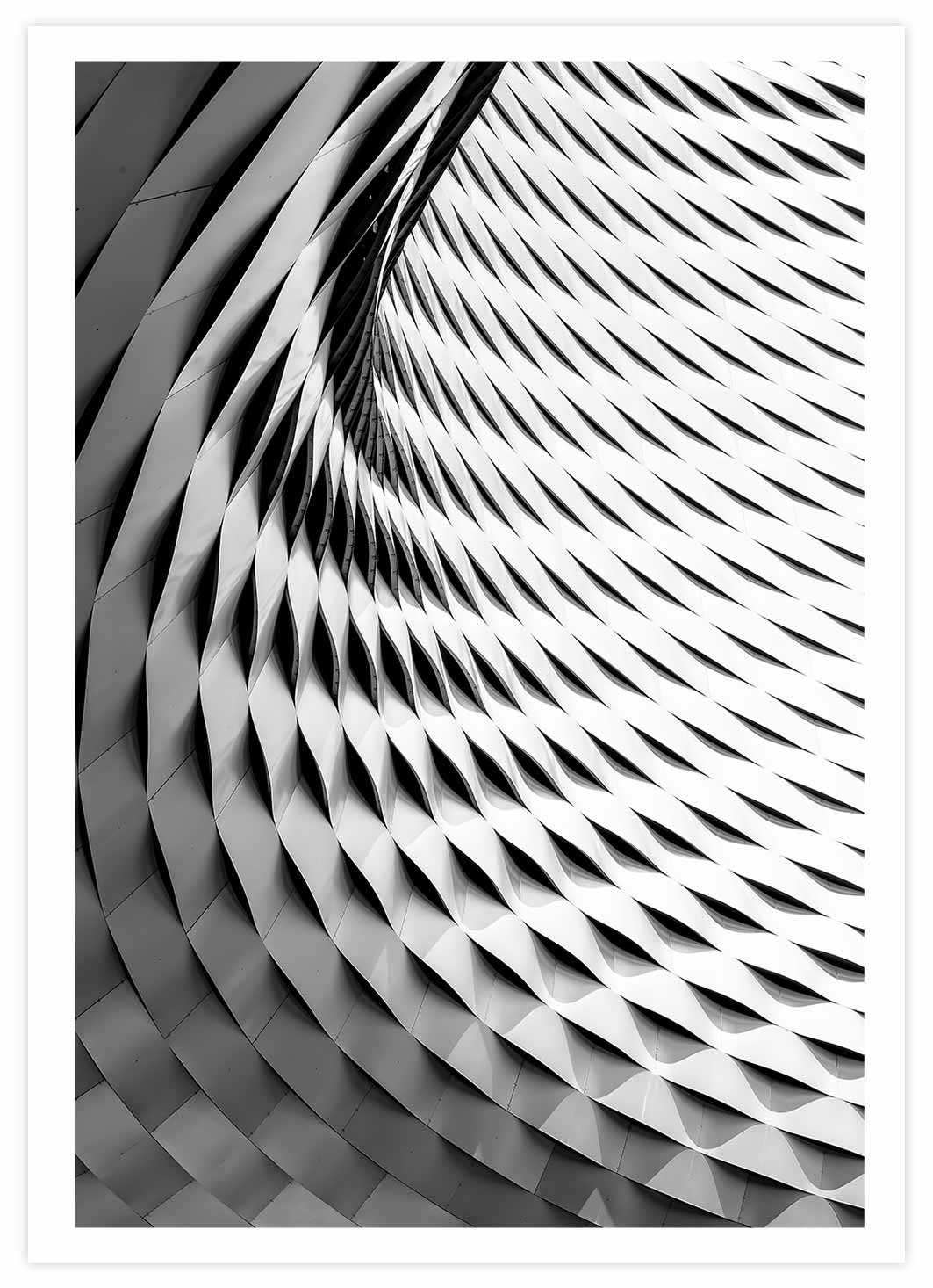 Black&White Architekturelemente Poster mit Passepartout
