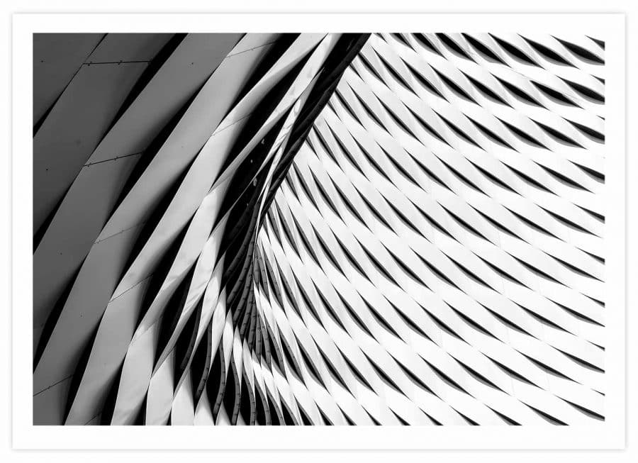 Black&White Architekturelemente Poster Querformat mit Passepartout