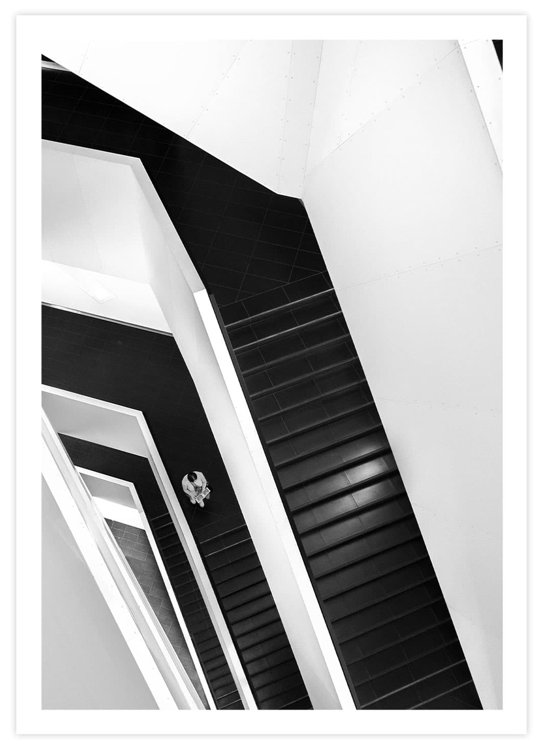 Black&White Moderne Treppen Architektur Poster