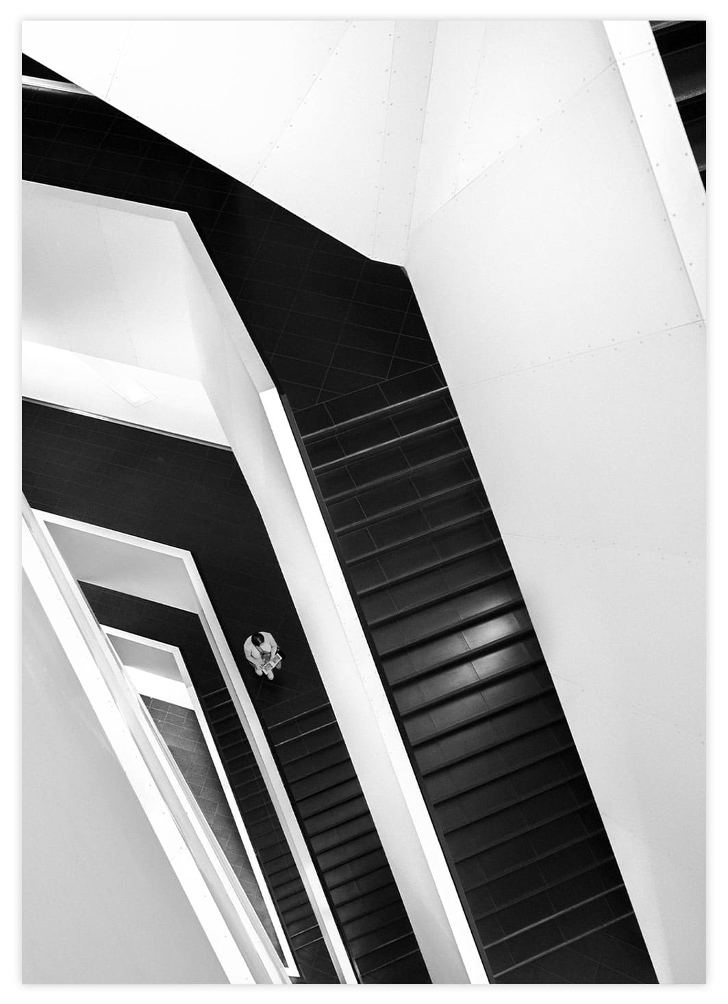 Black&White Moderne Treppen Architektur Poster