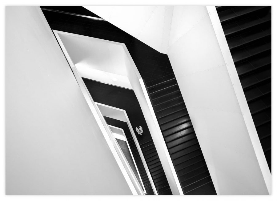 Black&White Moderne Treppen Architektur Poster