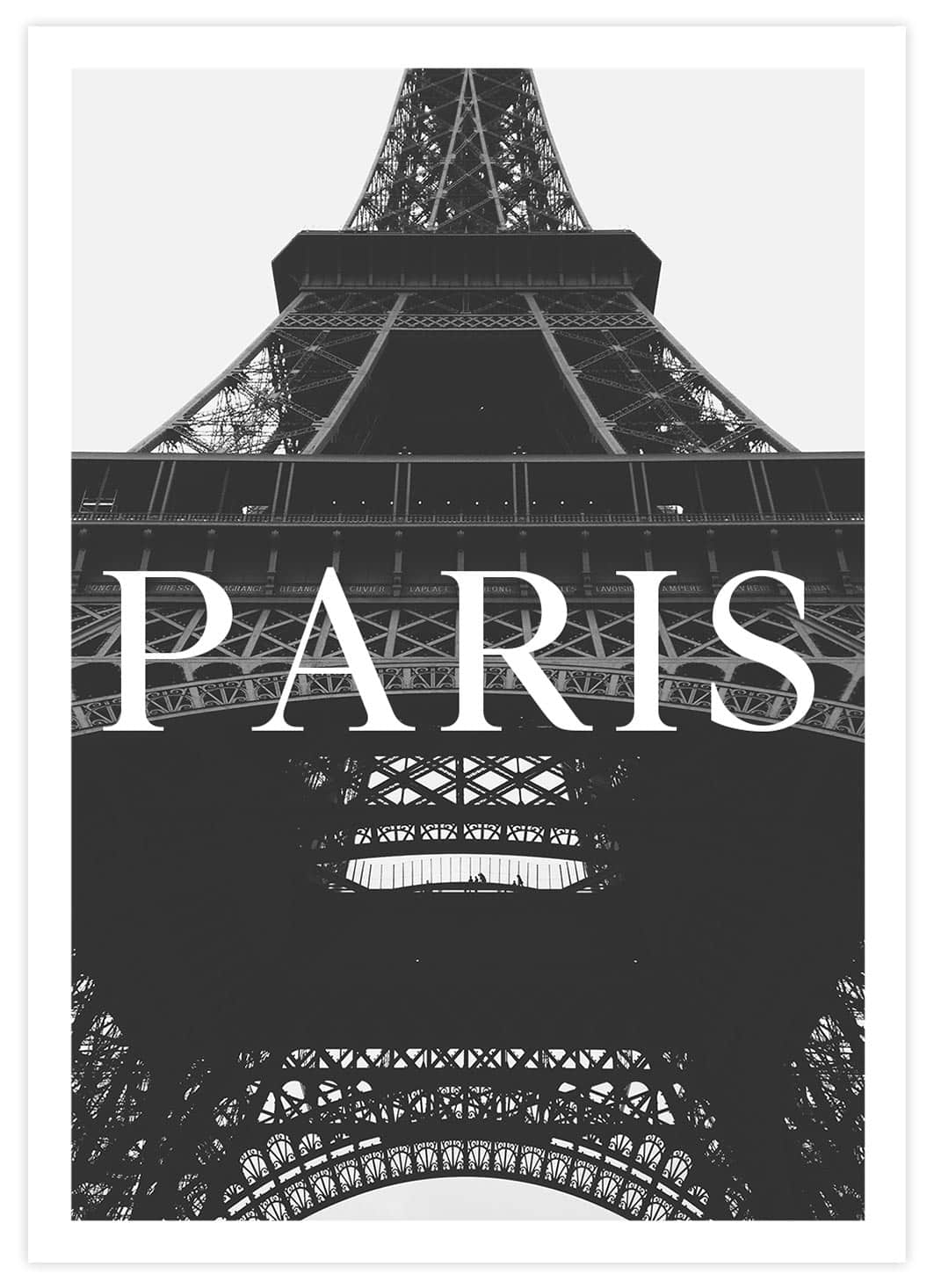 Black&White Paris Eiffelturm Poster
