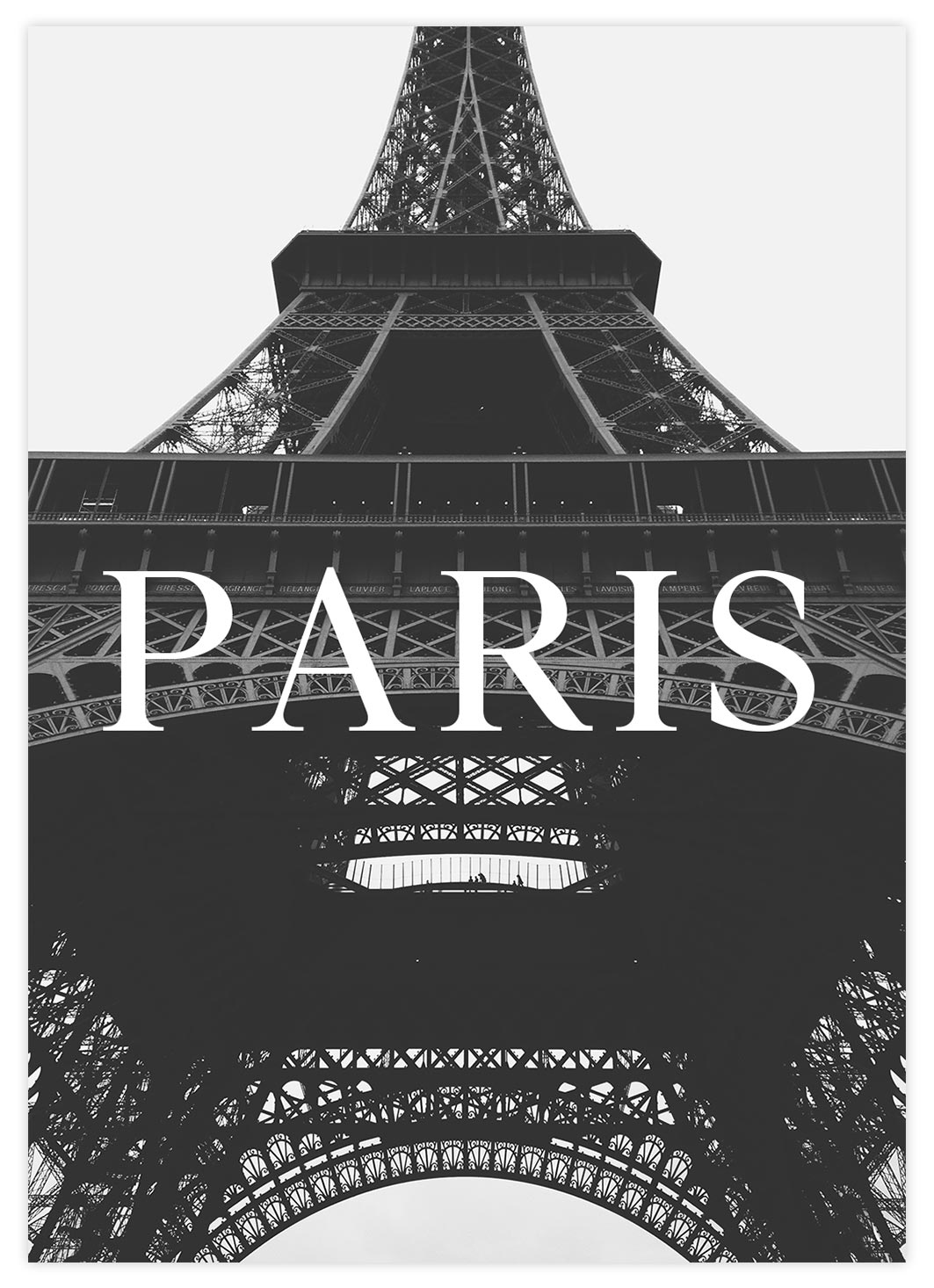 Black&White Paris Eiffelturm Poster