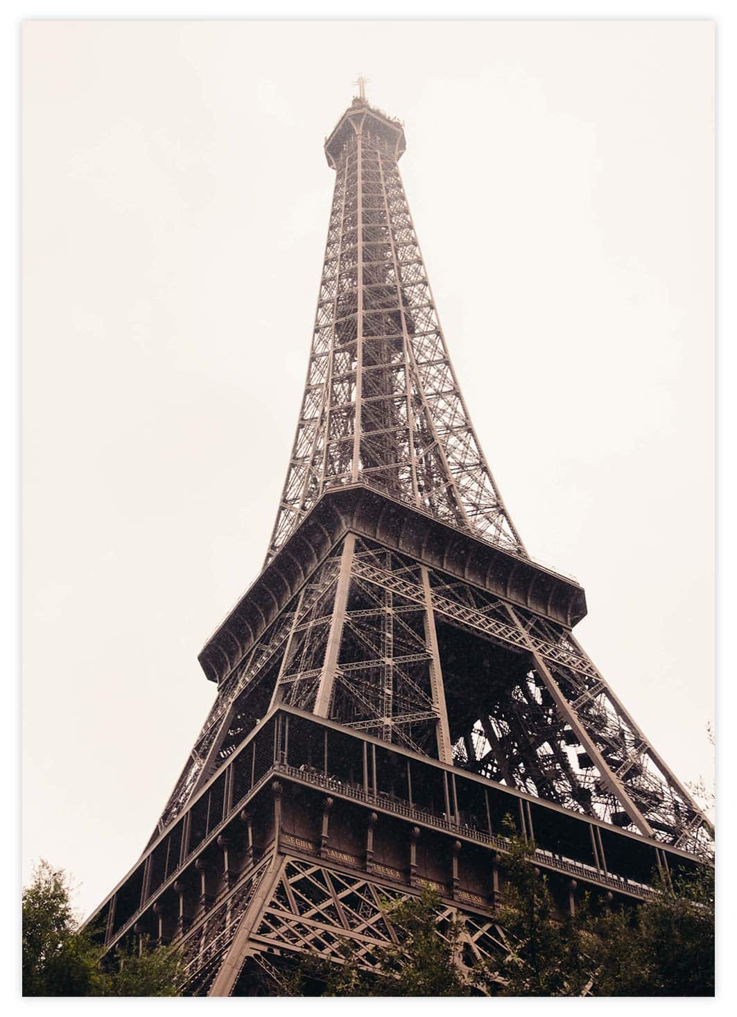 Vintage Eiffelturm in Paris Poster