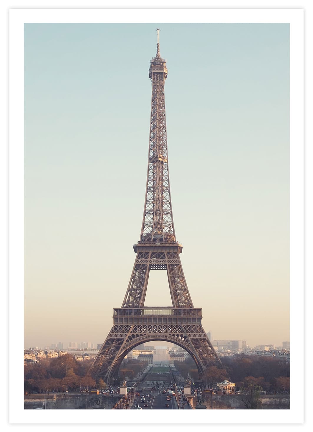 Eiffelturm im Sonnenuntergang Poster