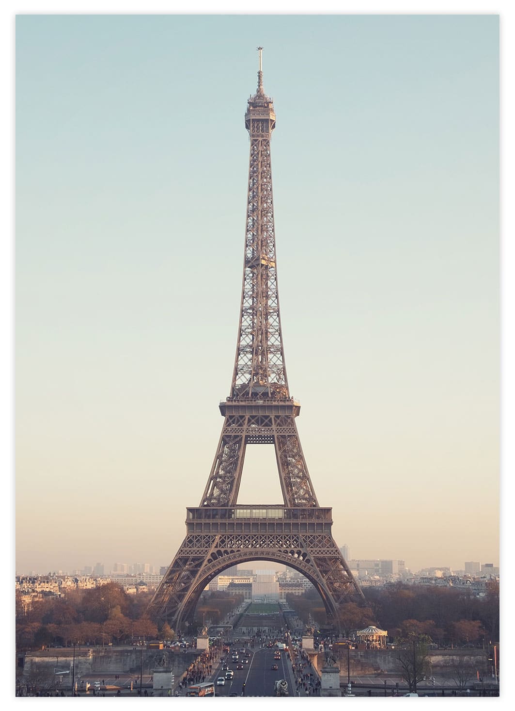 Eiffelturm im Sonnenuntergang Poster