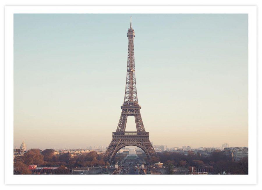 Eiffelturm im Sonnenuntergang Poster