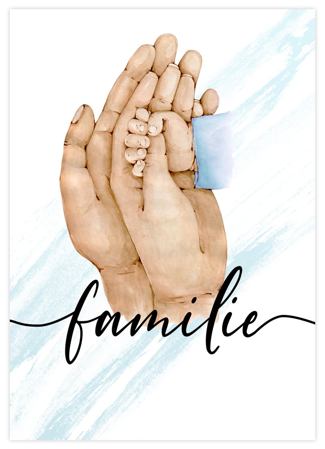 Personalisierbares Familie mit Jungen Poster