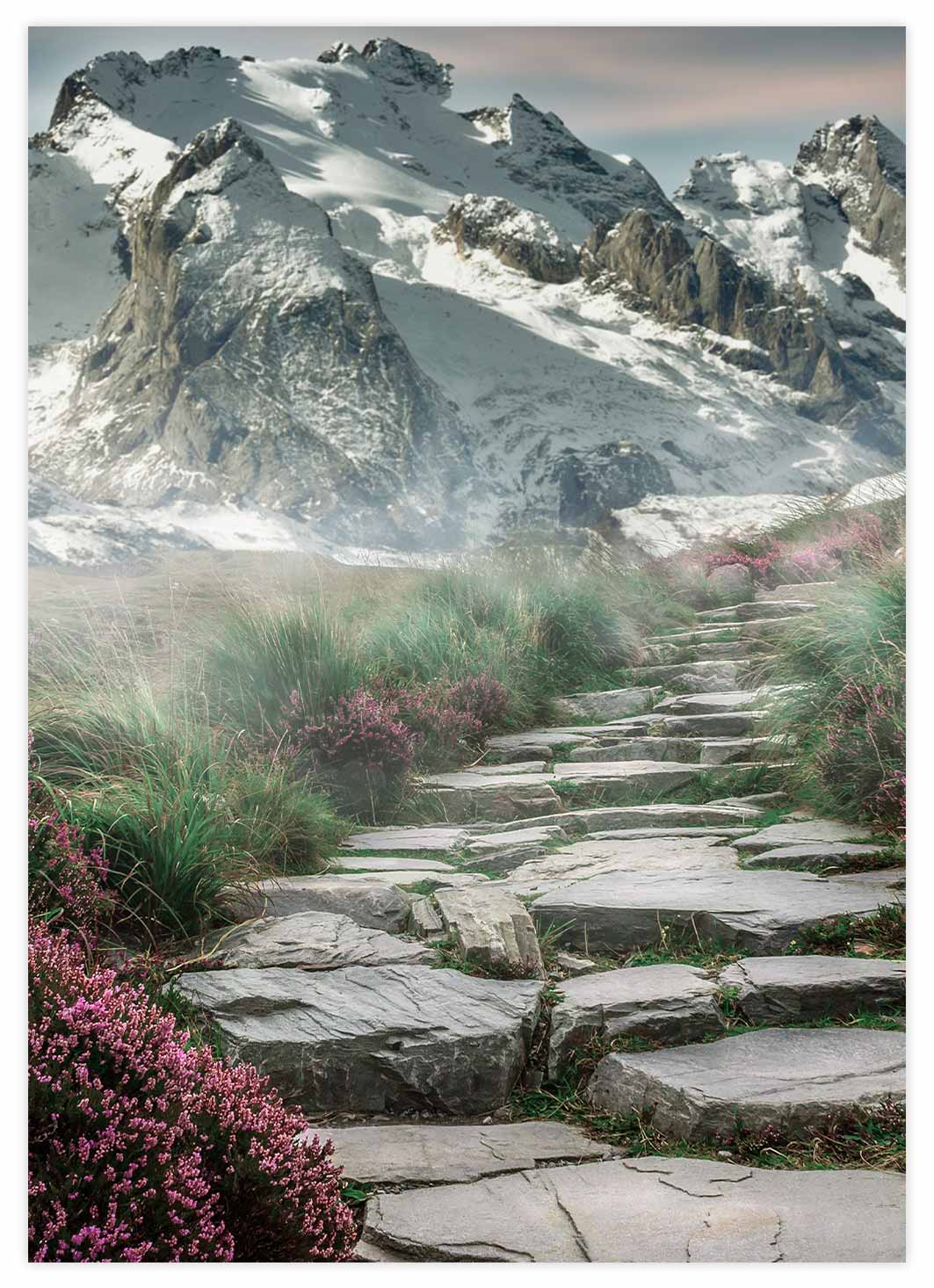 Felsige Berglandschaft Poster