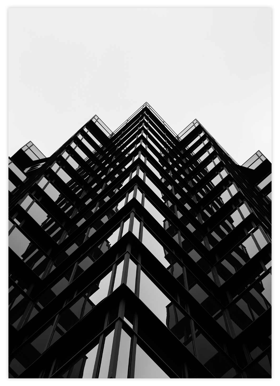 Black&White Glasgebäude Poster