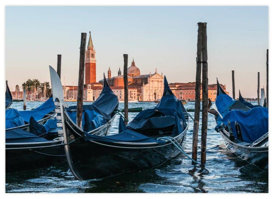 Gondeln in Venedig Poster