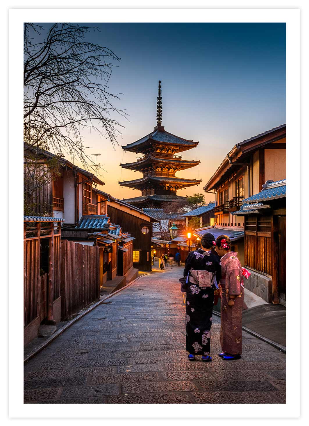 Sonnenuntergang in Japan Poster