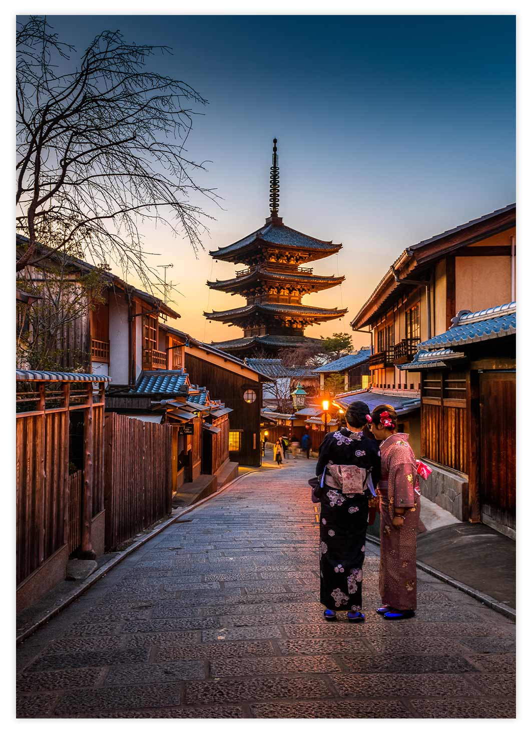 Sonnenuntergang in Japan Poster