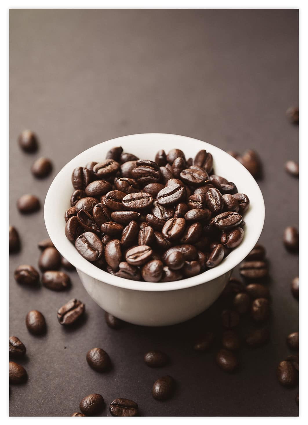 Kaffeebohnen in Tasse Poster