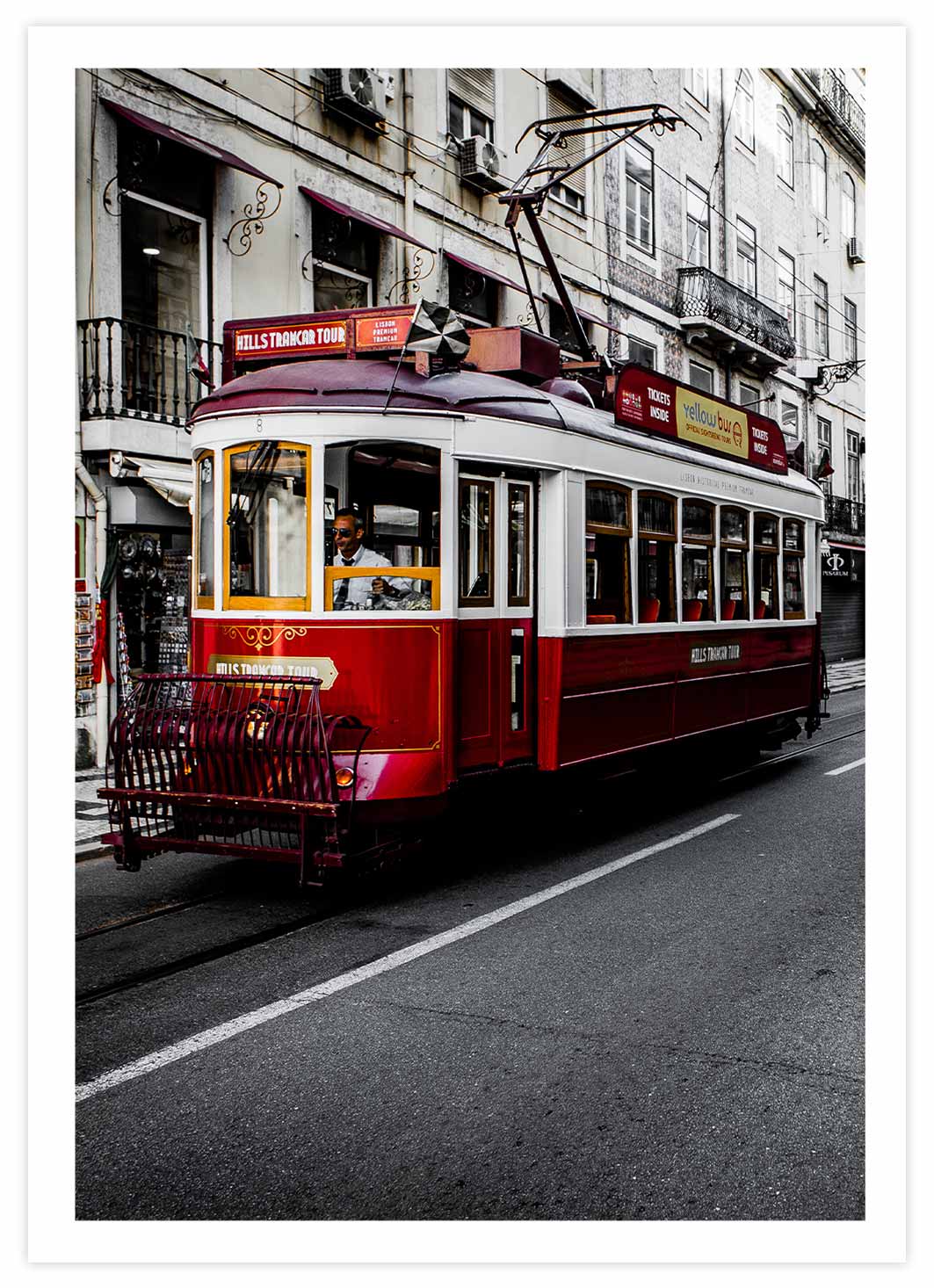 Straßenbahn in Lissabon Poster