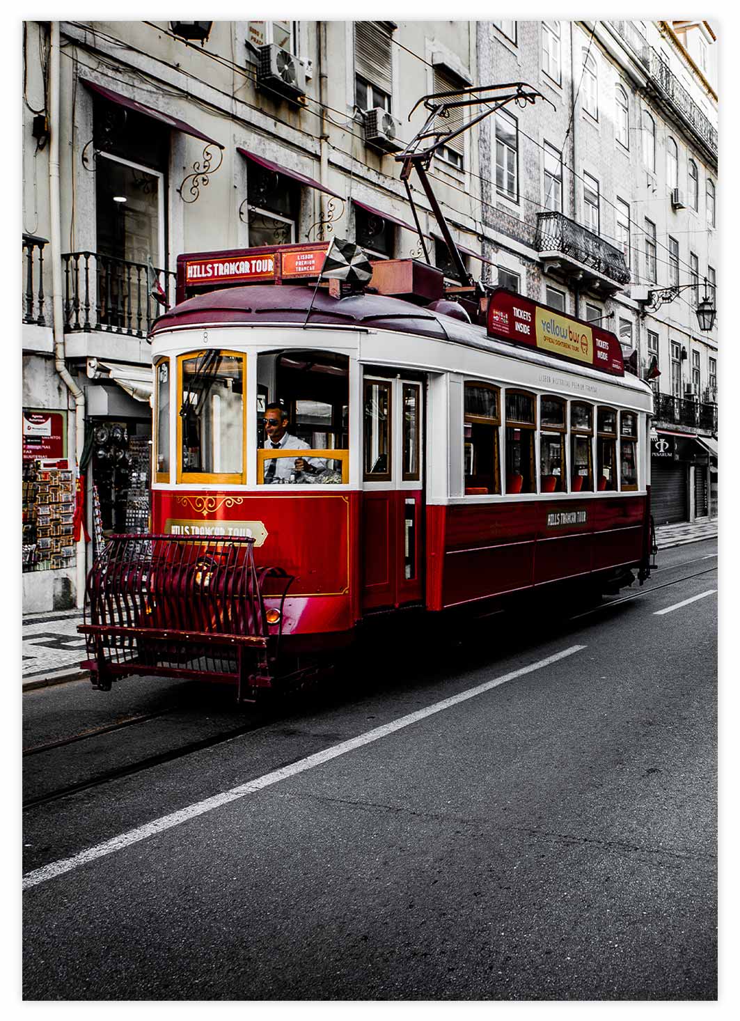 Straßenbahn in Lissabon Poster