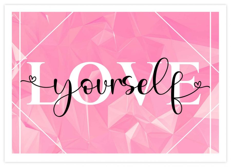 Love yourself Pink Poster