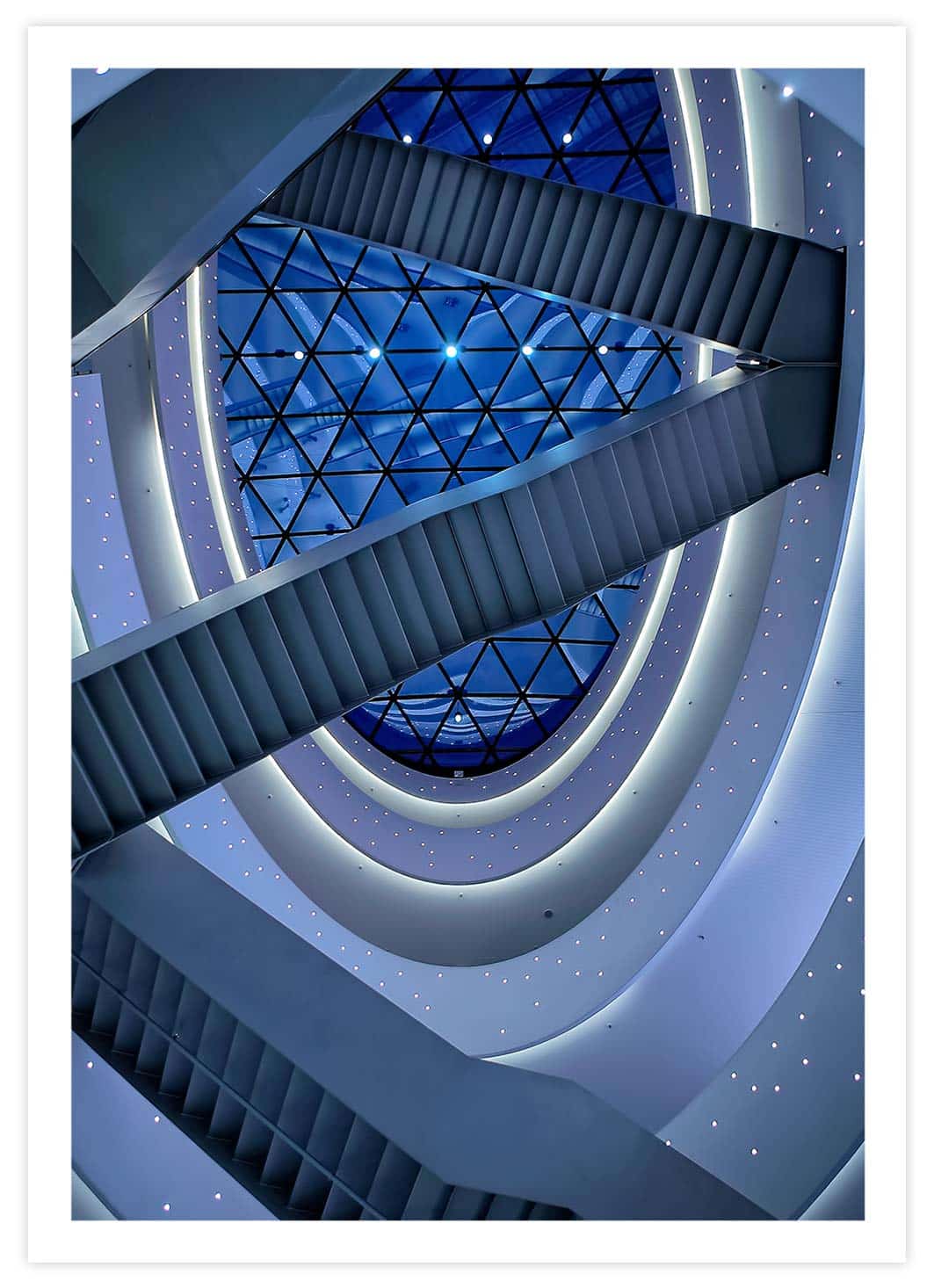 Farbenspiel moderne Innenarchitektur Poster