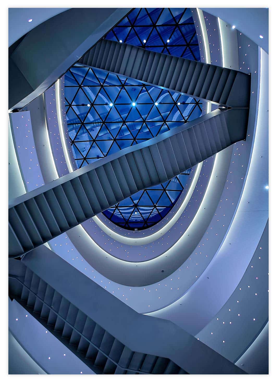 Farbenspiel moderne Innenarchitektur Poster