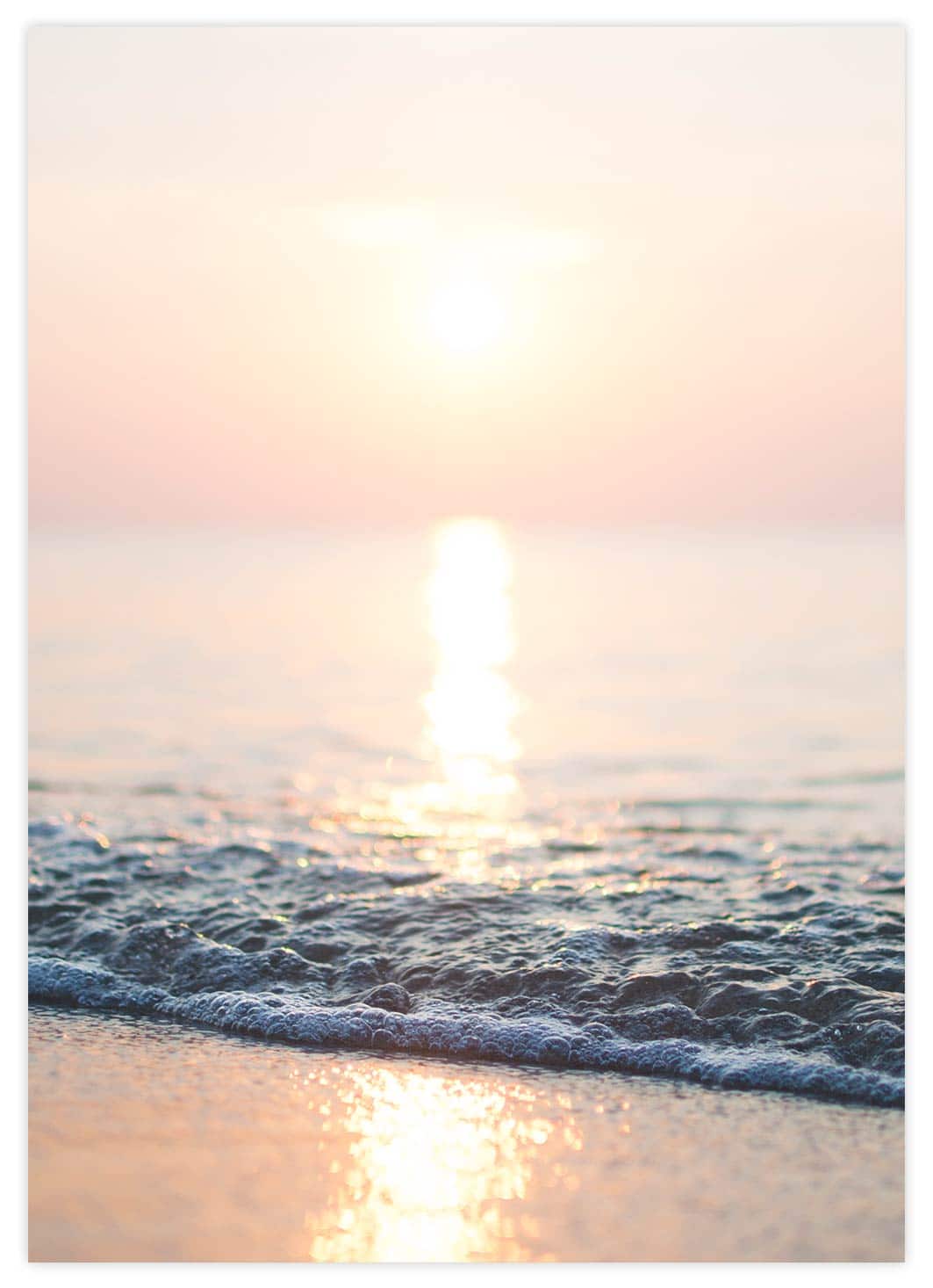 Sonnenuntergang am Meer Poster