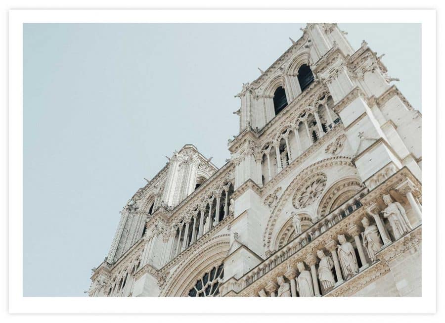 Notre-Dame de Paris Poster Querformat mit Passepartout