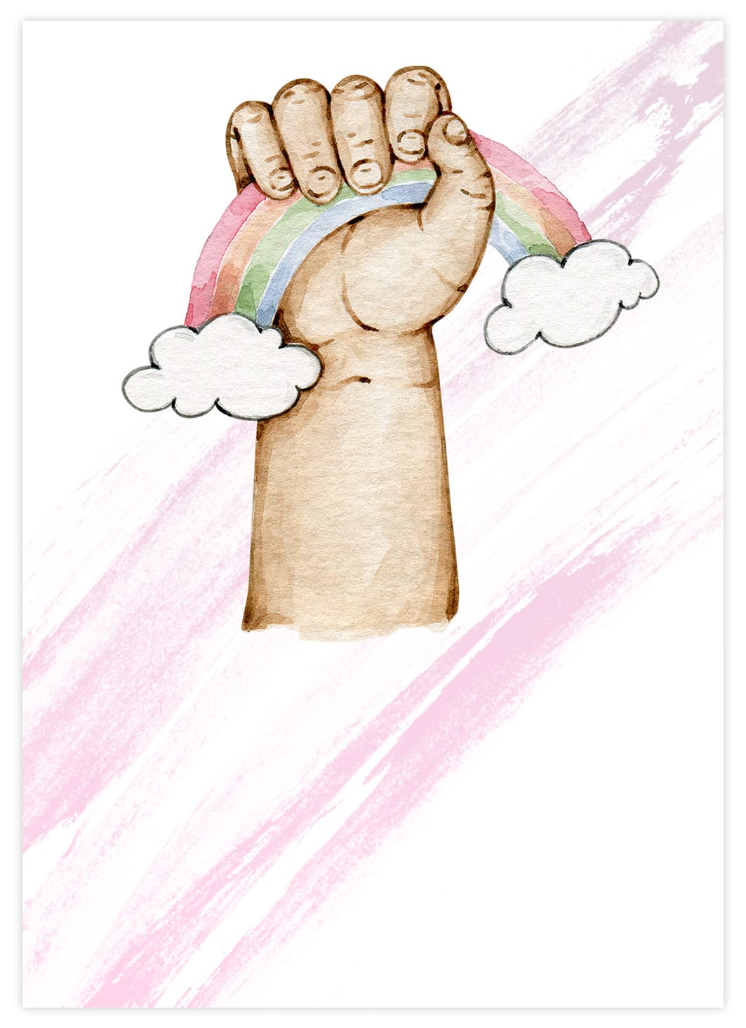 Personalisierbares Mädchen Regenbogenbaby Poster