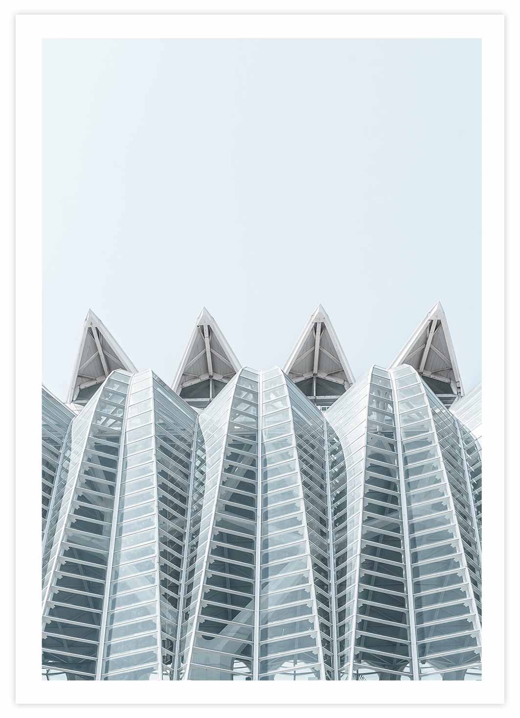 Moderne Architektur in Valencia Poster mit Passepartout