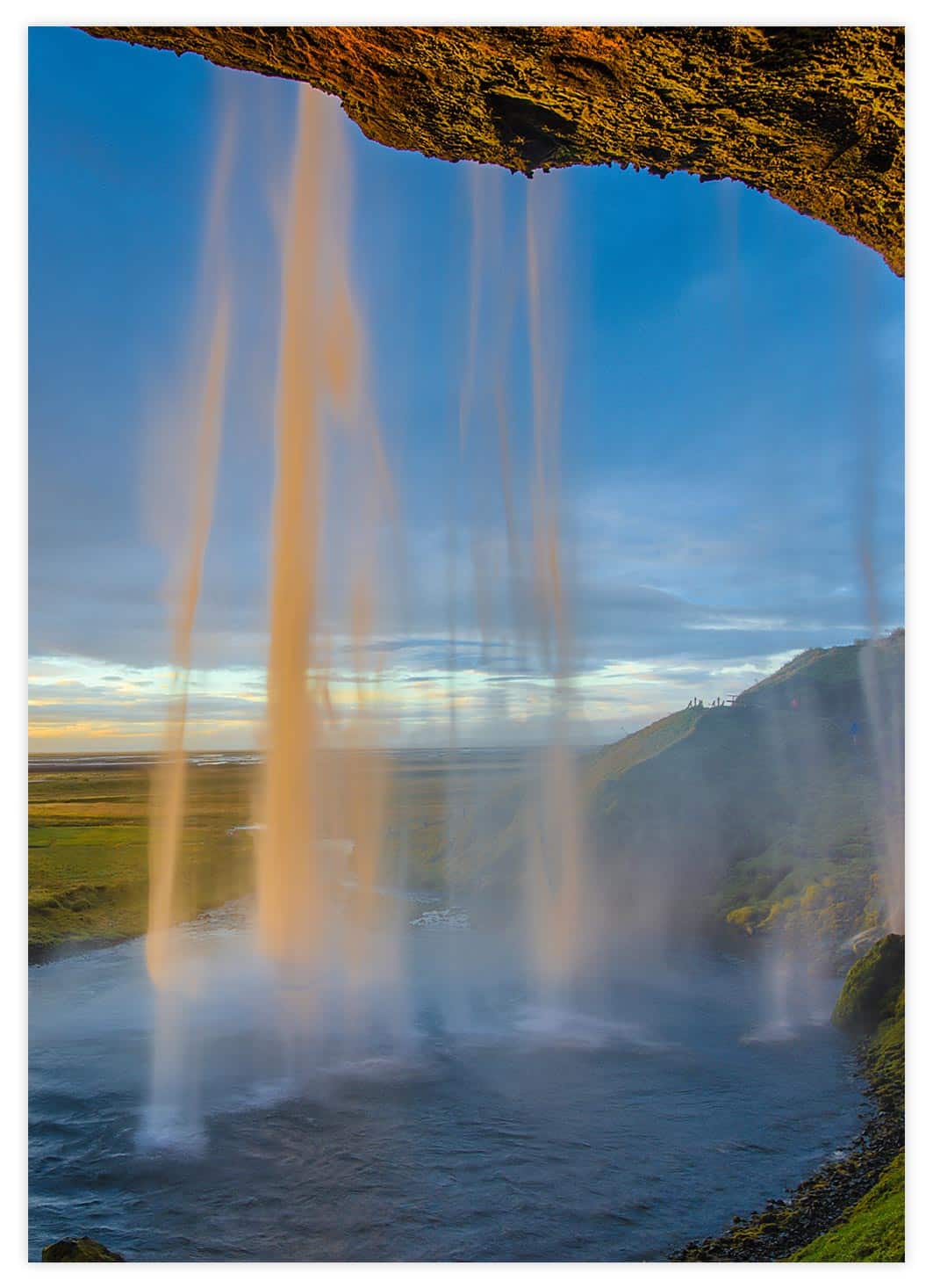 Bergische Landschaft mit Wasserfall Poster
